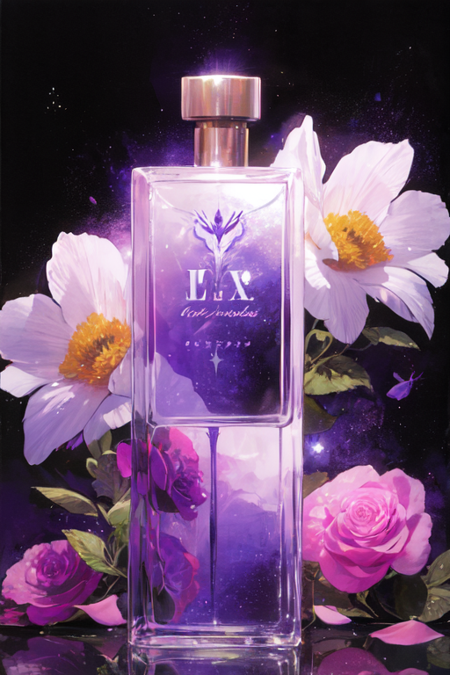 13453-392641957-no human, perfume bottle, pink flowers,  the universe, purple theme, black background.png